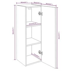 4 gab. TV skapīšu komplekts vidaXL, 30,5x30x90 cm, brūni цена и информация | Шкафчики в гостиную | 220.lv