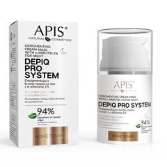 Nakts krēms-maska ​​ar α-arbutīnu Apis 1%, 50 ml cena un informācija | Sejas krēmi | 220.lv