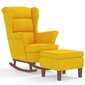 vidaXL šūpuļkrēsls, dzeltens цена и информация | Atpūtas krēsli | 220.lv