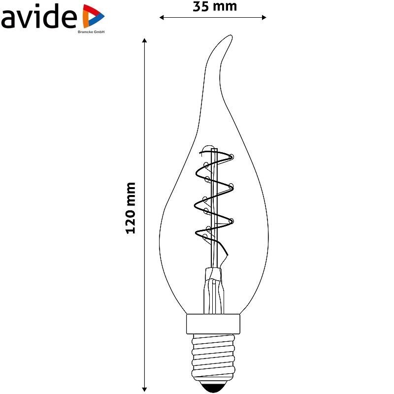 Avide LED spuldze 3W E14 Soft Filament cena un informācija | Spuldzes | 220.lv