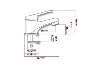 Celtnis Economico BYU 020M-Silver cena un informācija | Jaucējkrāni | 220.lv