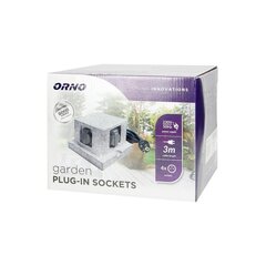 Садовая розетка SOCKET 4 розетки 3м резиновый кабель OR-AE-13186(GS) schuko цена и информация | Электрические выключатели, розетки | 220.lv