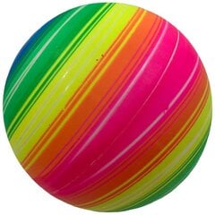 Gumijas bumbiņa Enero Rainbow, 26cm, 1053059 cena un informācija | Ūdens, smilšu un pludmales rotaļlietas | 220.lv