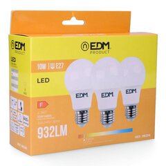 LED Spuldze EDM E27 10 W F 810 Lm (3200 K) cena un informācija | LED lentes | 220.lv