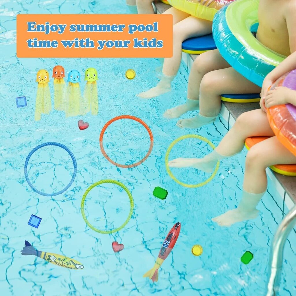 Bērnu niršanas rotaļlietas Waldspring, 26 gab. цена и информация | Ūdens, smilšu un pludmales rotaļlietas | 220.lv