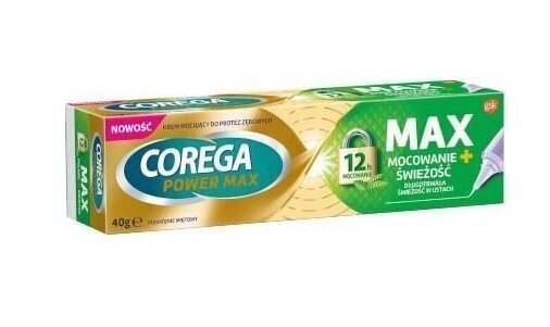 Corega Power Max Protesu Fiksators - Stiprība un Svaigums, 40g cena un informācija | Zobu pastas, birstes | 220.lv