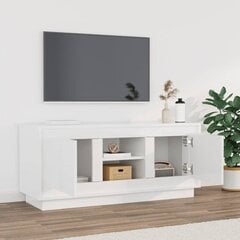 vidaXL TV skapis, balts, 102x35x45cm, koks, glancēts cena un informācija | TV galdiņi | 220.lv