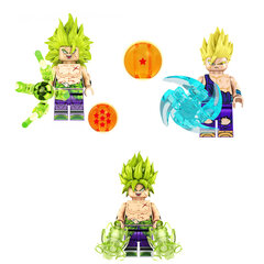 Konstruktors Dragon Ball Son Goku figūriņa HeroBricks, 3 gab., 5 cm cena un informācija | Konstruktori | 220.lv