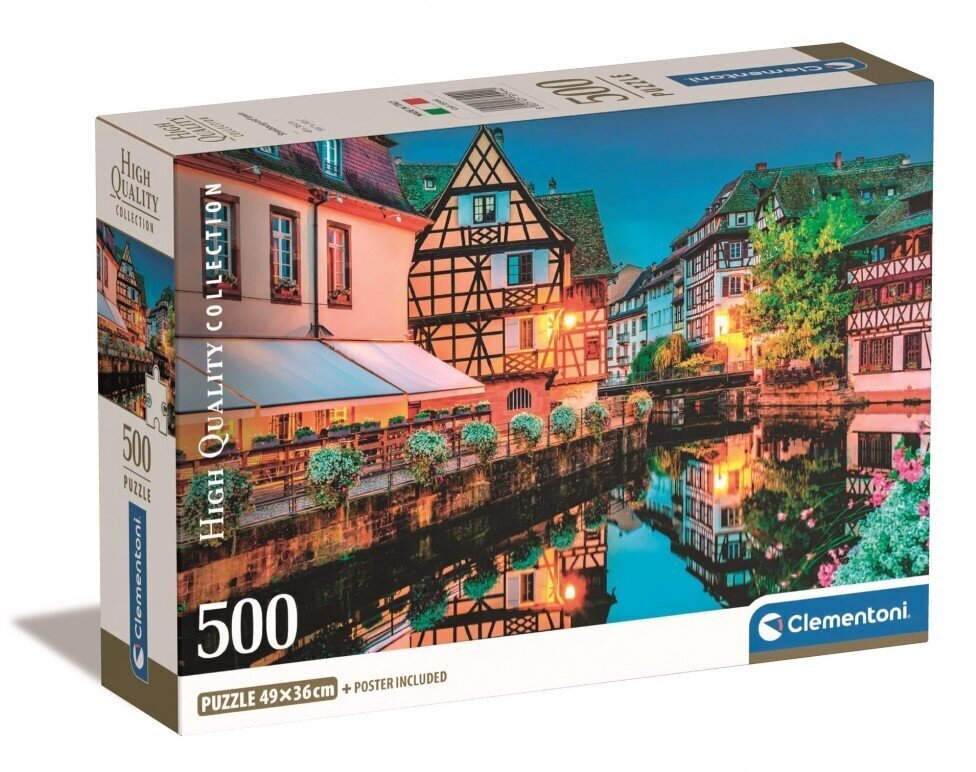 Puzle Clementoni Compact Strasbourg Old Town 35544, 500 d. цена и информация | Puzles, 3D puzles | 220.lv