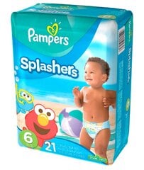 Autiņbiksītes PAMPERS Pants Splashers 6.izmērs 14+ kg, 21 gab. цена и информация | Подгузники | 220.lv