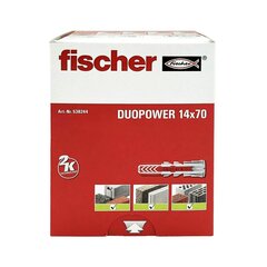 Шипы Fischer DuoPower 538244 Ø 14 x 70 mm Нейлон (20 штук) цена и информация | Механические инструменты | 220.lv