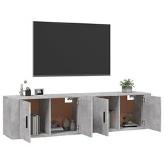 vidaXL Sienas TV skapji, 2gab., betona pelēka, 80x34,5x40cm цена и информация | Тумбы под телевизор | 220.lv