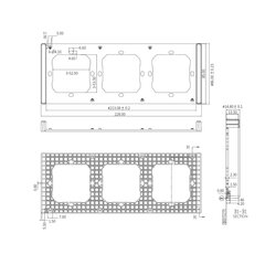 Trīskāršs montāžas rāmis M5-80 sienas slēdžu uzstādīšanai 10170181 cena un informācija | Rokas instrumenti | 220.lv