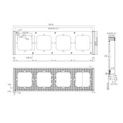 Četrvietīgs montāžas rāmis M5-80 sienas slēdžu uzstādīšanai 10170191 cena un informācija | Rokas instrumenti | 220.lv