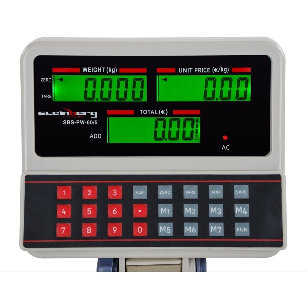 Platformas veikala svari SBS-PW-60 LCD līdz 60kg цена и информация | Industriālie svari | 220.lv