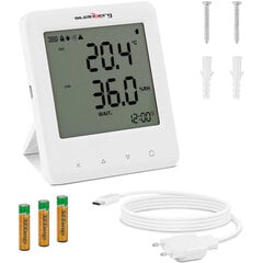 Termohigrometra temperatūras mitruma mērītājs ar CO2 sensoru diapazons - 40 - 125 C 0 - 10000 ppm 10139511 цена и информация | Механические инструменты | 220.lv