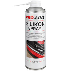 Silikona smērvielu aerosols PRO-LINE blīvju kopšanai 500ml 10106761 cena un informācija | Rokas instrumenti | 220.lv