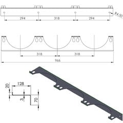 Sienas kronšteins 3 gāzes baloniem maks. 250 mm PRO-LINE cilindri 10134411 cena un informācija | Rokas instrumenti | 220.lv