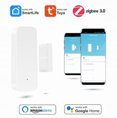 Zigbee 3.0 TUYA logu durvju atvēršanas sensors Mazs cena un informācija | Sensori | 220.lv