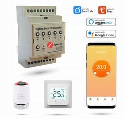 Zigbee bezvadu grīdas komplekts 4 sekcijas цена и информация | Нагревательные коврики для пола и зеркал | 220.lv