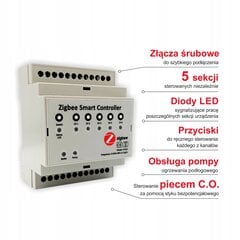 Zigbee Plus grīdas apsildes kontrolieris - 5 zonas цена и информация | Нагревательные коврики для пола и зеркал | 220.lv