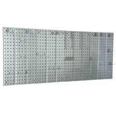 Instrumentu siena metāla 155x72cm Uzglabāšanas sistēma ar instrumentu turētājiem Instrumentu āķi Perforēta tāfele Darbnīca Garāža Pegboard Elektroinstrumenti Perforēta siena Spēcīgs spraudņu plaukts P cena un informācija | Instrumentu kastes | 220.lv