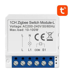 Модуль интеллектуального переключателя ZigBee LZWSM16-W1 без нейтрали TUYA Avatto цена и информация | Электрические выключатели, розетки | 220.lv