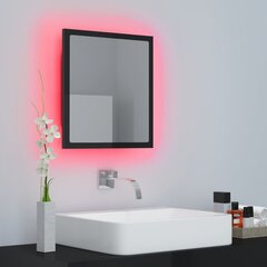 Spogulis vidaXL LED, melns cena un informācija | Spoguļi | 220.lv