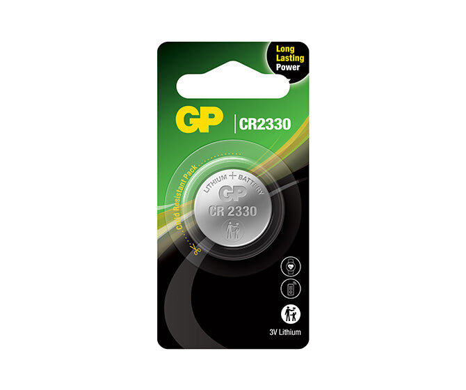 Baterie GP Baterijas, butoni (CR2330) 3V litija, blisteris 1 buc. "GPCR2330E-2CPU1" "GPPBL2330001" (tembru verde 0,01 lei) cena un informācija | Baterijas | 220.lv