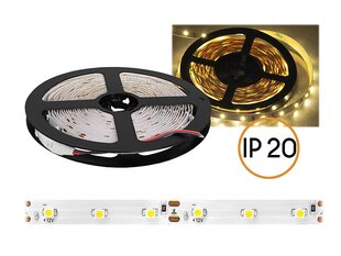 PS ECO LED шнур IP20, теплый белый свет, 300 светодиодов SMD2835, 5м, белая подложка. цена и информация | Светодиодные ленты | 220.lv