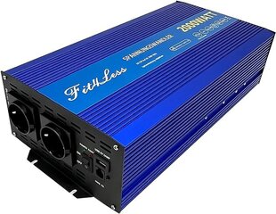 Invertors ar divām Shuko ligzdām, USB ports DC12V ieeja AC230V 50Hz izeja cena un informācija | Rokas instrumenti | 220.lv