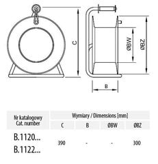 Удлинительный кабель на катушке 4xGZ16A 3x2.5 30м резина цена и информация | Удлинители | 220.lv