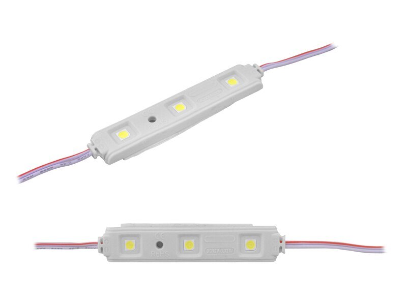 PS LED-5050 3diode balts dienas gaismas modulis ūdensizturīgs. cena un informācija | LED lentes | 220.lv