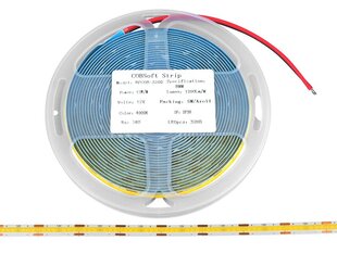 PS LED COB лента IP20 4000K 1200lm|m нейтральный белый, 60W 12W|m цена и информация | Светодиодные ленты | 220.lv