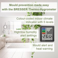 BRESSER termohigrometrs ar brīdinājumu par pelējumu cena un informācija | Meteostacijas, āra termometri | 220.lv