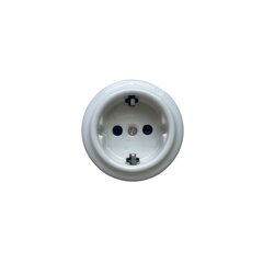 Olde Worlde Surface mounted German schuko socket with childproof K1-R52AGW электрические розетки Белый , цена и информация | Электрические выключатели, розетки | 220.lv