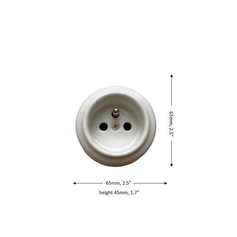 Olde Worlde Surface mounted French socket with childproof K1-R52AFSW sähköpistorasiat Balts , cena un informācija | Elektrības slēdži, rozetes | 220.lv