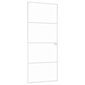 vidaXL iekšdurvis, 83x201,5 cm, baltas, rūdīts stikls un alumīnijs cena un informācija | Iekšdurvis | 220.lv