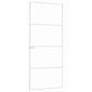 vidaXL iekšdurvis, 83x201,5 cm, baltas, rūdīts stikls un alumīnijs cena un informācija | Iekšdurvis | 220.lv