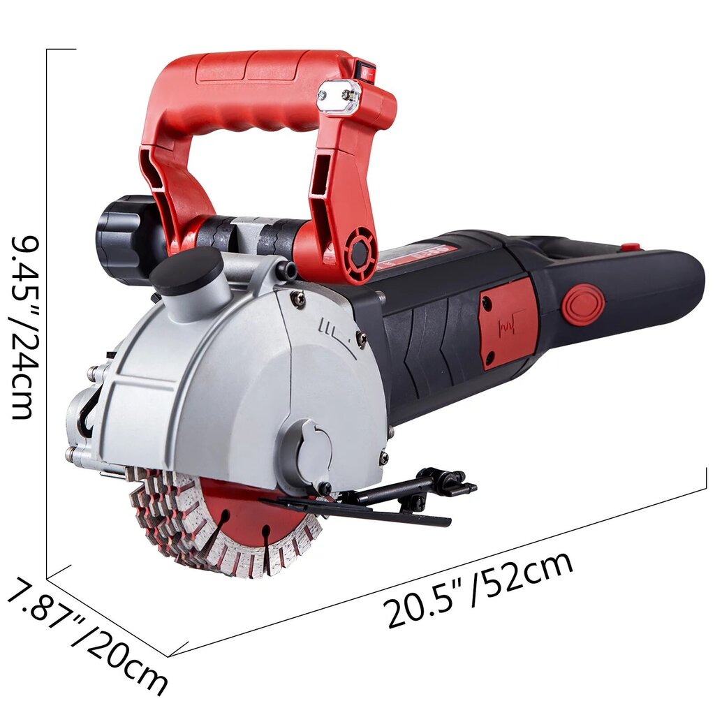 Sienas dzelzceļš VEVOR 4800W, griešanas platums 42 mm, griež rievas sienās un betonā. цена и информация | Perforatori | 220.lv