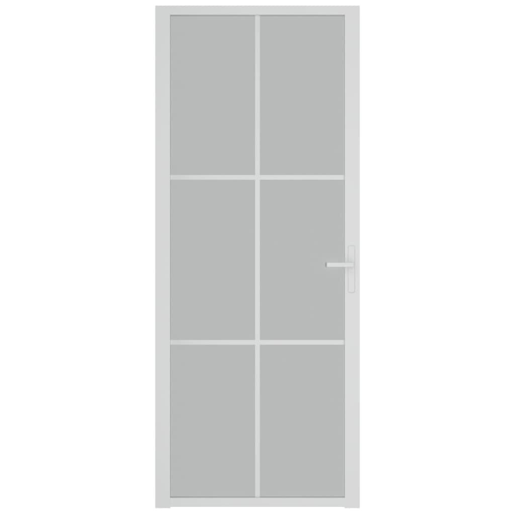 Iekšdurvis, baltas, 83x201.5cm, matēts stikls un alumīnijs cena un informācija | Iekšdurvis | 220.lv