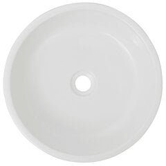vidaXL izlietne, 42x12 cm, apaļa, balta keramika cena un informācija | Izlietnes | 220.lv