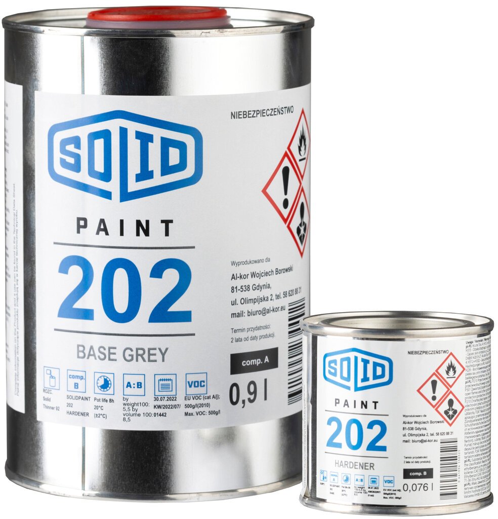 Epoksīdsveķi Solidpaint betonam 1l цена и информация | Krāsas | 220.lv