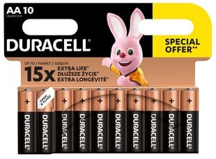 Батарейки DURACELL AA, 10 шт. (1 шт.) цена и информация | Батарейки | 220.lv