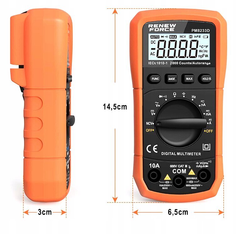 Digitālais multimetrs Logit PM8233D cena un informācija | Rokas instrumenti | 220.lv