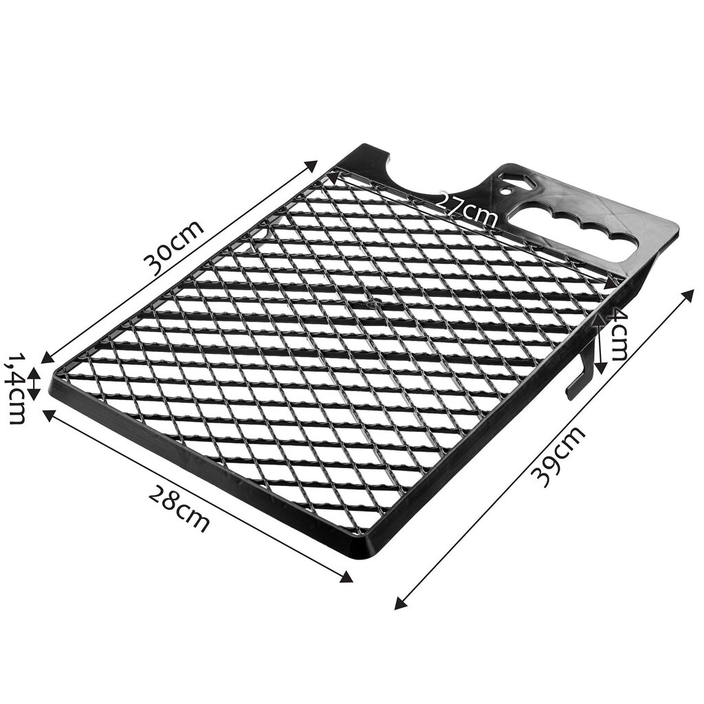 Krāsošanas režģis rullītim 39x28 cm Melns 6 gab cena un informācija | Piederumi krāsošanai | 220.lv