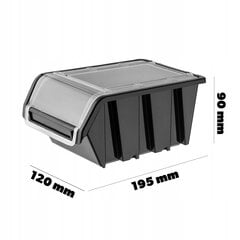 10x organizators konteineru paplātes uzglabāšanas darbnīca 195x120 mm komplekts cena un informācija | Instrumentu kastes | 220.lv