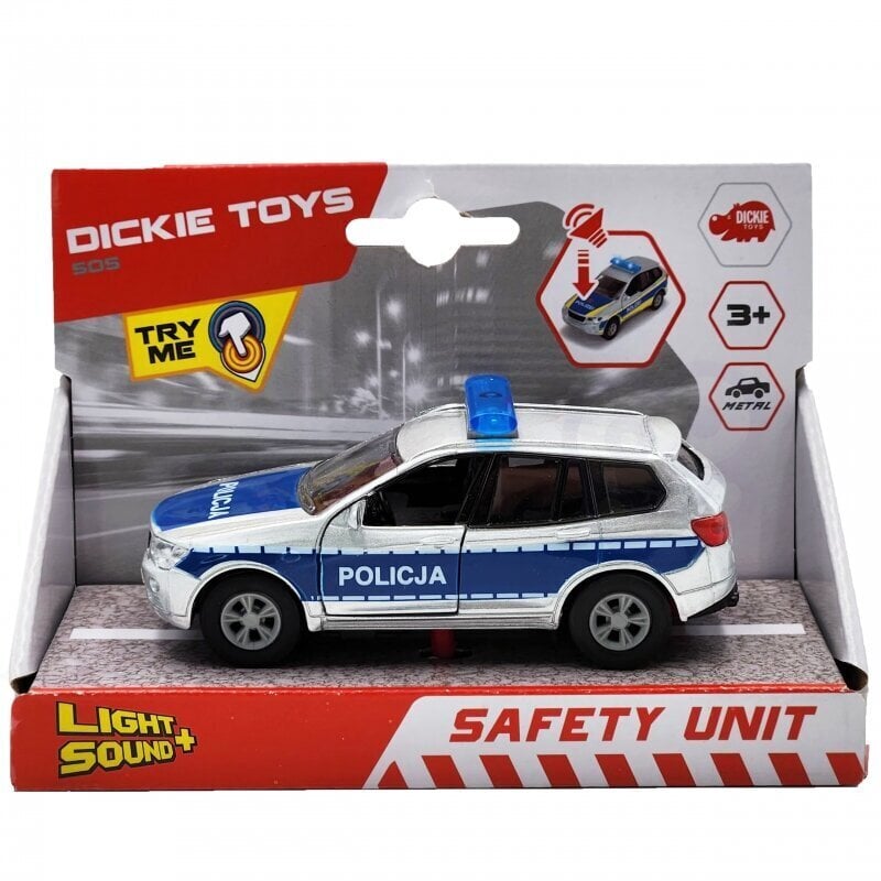 Policijas automobilis Dickie, zils cena un informācija | Rotaļlietas zēniem | 220.lv