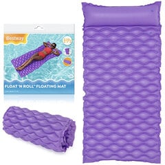 Piepūšamais peldmatracis Bestway Roll-up 44020, 213x86 cm, violets cena un informācija | Piepūšamās rotaļlietas un pludmales preces | 220.lv