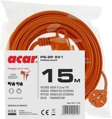 HSK DATA M01806 power extension 15 m 1 AC outlet(s) Indoor|Outdoor Orange cena un informācija | Pagarinātāji | 220.lv